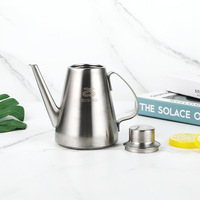 Distributeur d'huile en acier inoxydable 304, design moderne et minimaliste, filtre anti-fuite, capacité de 700-1400 ml, pour usage domestique en cuisine