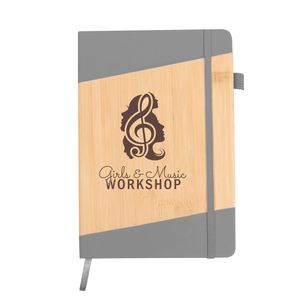 Libreta de Cuero Sintético con Aspecto de Bambú Ecológico, Grabado Láser con Logotipo Personalizado, con Cubierta de Poliuretano, con Regalo - Product Image 3