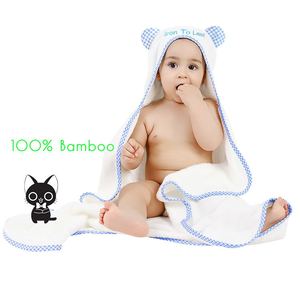Promotionnel bébé en fiber de bambou vert chien éléphant serviette de bain à capuche - Product Image 2