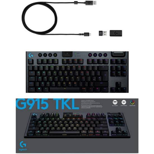 Logitech คีย์บอร์ดเล่นเกมแบบกลไกไร้สาย tkl tenless keyless <span class=keywords><strong>G915</strong></span>แบบดั้งเดิม - Product Image 5