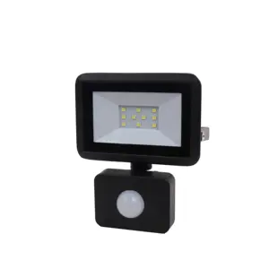 SENSOR PIR Luces LED de pared de 10 vatios Iluminación Reflector Led Luz de inundación delgada EXTERIOR IMPERMEABLE IP44