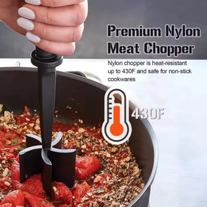 Utensilio de Cocina de 5 Cuchillas Resistente al Calor <span class=keywords><strong>y</strong></span> Antideslizante <span class=keywords><strong>para</strong></span> Picar Carne, Machacar Papas <span class=keywords><strong>y</strong></span> <span class=keywords><strong>Preparar</strong></span> Hamburguesas - ¡Oferta Especial! - Product Image 6