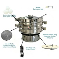 Zhongren Industrielles Edelstahl-Vibrationssieb Elektrisches Rotierendes Vibro-Sieb Pulverseparator für Lebensmittelverarbeitung