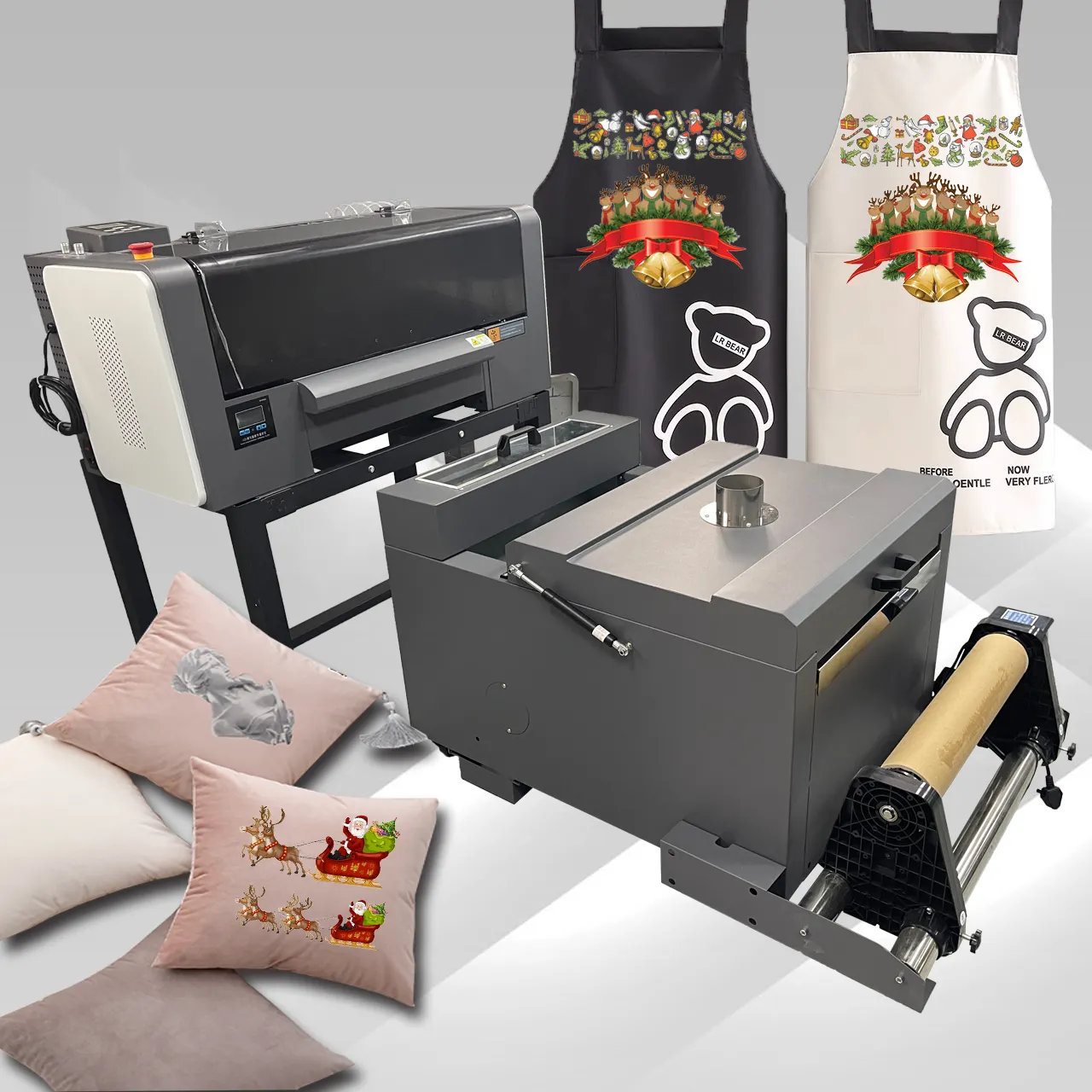 Doppia testa epson xp600/i3200/i1600 DTF set stampante 60 cm trasferimento a2 stampanti a getto d'inchiostro dtf macchina da stampa tshirt con shaker