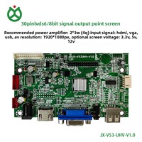 Placa controladora LCD de alta definición V53 con 2 puertos USB, control táctil AV USB, puerto serie RS-232