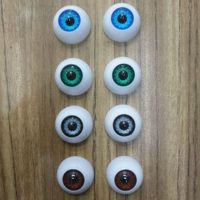 Haute qualité 12mm 16mm 22mm grand rond réaliste en plastique jouet yeux Halloween ours poupée globes oculaires pour jouets en peluche