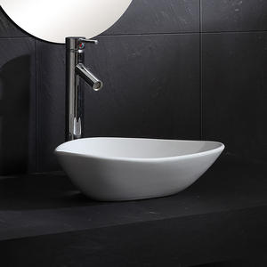 Lavabo triangulaire en céramique au <span class=keywords><strong>design</strong></span> moderne et élégant pour hôtel, lavabo triangulaire pour se laver les mains, lavabo à poser sur le comptoir - Product Image 5
