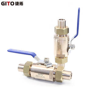 Vanne à boisseau sphérique manuelle haute pression en cupronickel B10, résistante à la corrosion et à l'eau de mer, pour eau et gaz, conception à soudure par emboîtement - Product Image 1