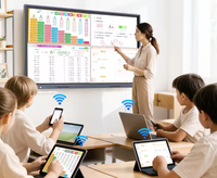 Tableau blanc interactif tout-en-un pour l'enseignement scolaire, 55 pouces, prix abordable, 4K, 40 points tactiles, Android/Windows, LED