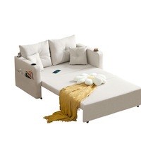 Nouveau canapé-lit pliable double usage style crème, avec cadre métallique, extensible et coulissant, pour salon, balcon, petit espace