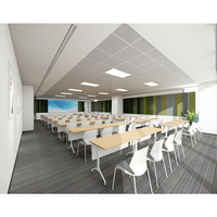 Mobilier de bureau moderne 16 personnes Salle de réunion Bureau Table de formation Pliable Bureau Conférence Tables et Chaises Ensemble