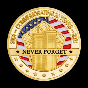 Chất lượng cao 9 11 Tribute Đồng Xu mạ vàng <span class=keywords><strong>NYC</strong></span> Skyline lưu niệm thách thức đồng xu cho bộ sưu tập hoặc quà tặng - Product Image 2