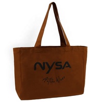 Sacs fourre-tout promotionnels personnalisés en toile de coton beige naturelle avec poche, impression de logo OEM