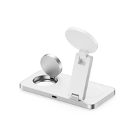 Station de charge multifonctionnelle en alliage d'aluminium, chargeur sans fil magnétique pliable 3 en 1, pliable, adapté à l'iPhone