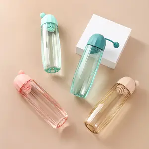 High Quality Plastic Drinking Water Bottle High Temperature Resistant Transparent Plastic Cup With Telescopic Handle