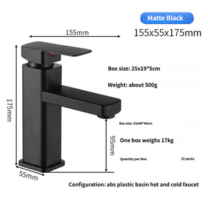 Grifo de Lavabo de Cerámica de Alta Calidad <span class=keywords><strong>Branz</strong></span>, con Base de Acero Inoxidable, Control Dual de Agua Fría/Caliente, para Baño - Product Image 4