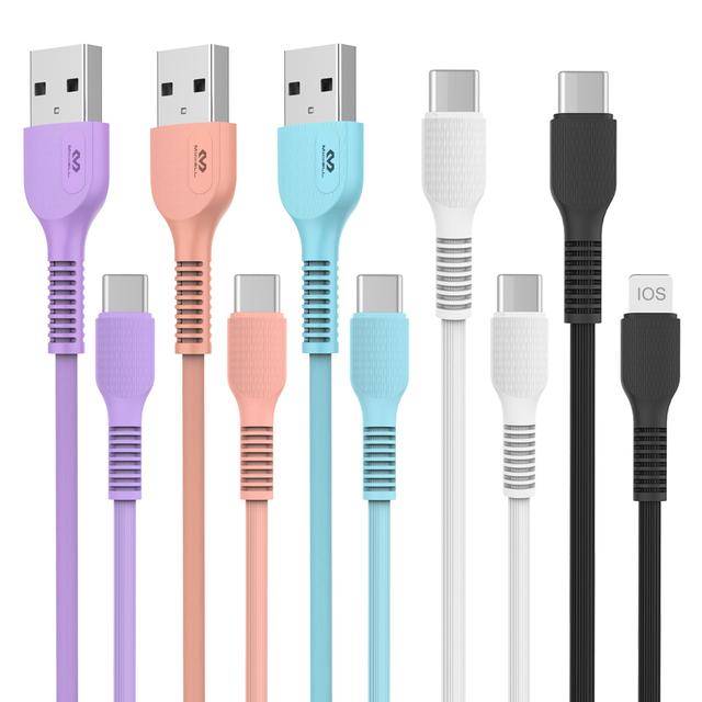 Miccell Wholesale Micro USB 3A Fast Charging Cable Type-C 1M PVC Data Cable Phone Charger Cables for xiaomi & Computer &Laptop