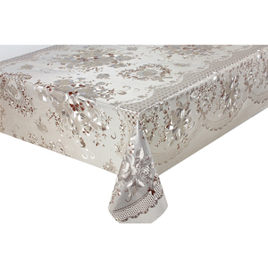 Khăn Trải Bàn Thiết Kế Mới 2022 GP Với Vải Polyester/Cuộn Khăn Trải Bàn PVC Màu Vàng Và Bạc Tạo Bọt - Product Image 1