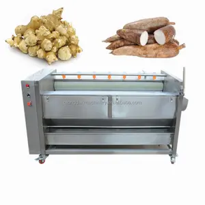 La migliore macchina per il lavaggio e la pulizia del limone all'arancia da 500kg ginger yam taro peeling e rondella macchina per sbucciare le patate dolci