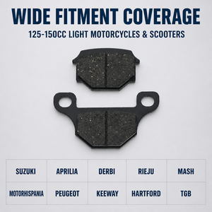 Set Pastiglie Freno FA093 OEM MCB629 FDB384 per Suzuki GS125 GX125 Derbi Rieju <span class=keywords><strong>Mash</strong></span> 125cc Anteriore Posteriore - Product Image 2