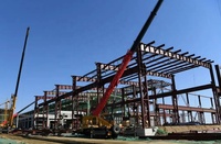 Bâtiments structurels en acier de grande portée entrepôt en acier léger préfabriqué de grande portée conception technique de structure en acier