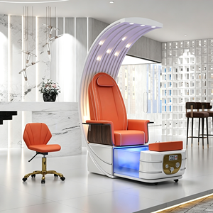 Fauteuil de pédicure électrique de luxe RJ Original Design avec massage, réglable, rond, avec bol en céramique et pompe à jets - Product Image 3