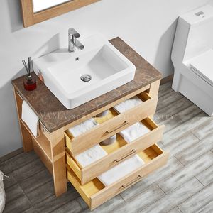 Фабрика VAMA, 36 дюймов, оптовая продажа, шкаф для ванной комнаты, современный рустикальный столик для ванной комнаты 759036 - Product Image 5