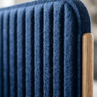 Écran de confidentialité en tissu pour bureau, panneau acoustique, cloison autoportante, bleu marine, séparateur d'espace de travail