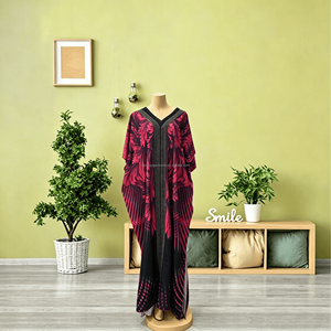 Vestido Kaftan Boubou Africano de Moda, Cómodo, Suave, Estilo Ankara, para Bodas, Verano, Tallas Grandes, para Mujer - Product Image 5