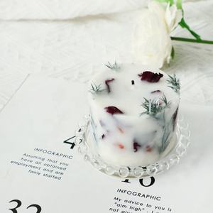 Vela Aromática de Cera de Soja Natural con Aroma a Rosa, Decoración de Flores Secas, Fragancia Duradera, Regalo para el Hogar - Product Image 4