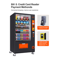 Distributeur automatique de boissons et de collations grande capacité AFEN USA, en stock, expédition en 3 jours, accepte billets et pièces, idéal pour les entreprises
