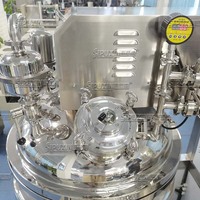 Offre Spéciale : Machine d'émulsification sous vide à levage hydraulique monocuve 200L pour crèmes, lotions, gommages corporels et onguents