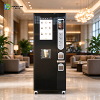 Distributeur automatique de café multi-langues pour les halls d'arrivée et de départ des aéroports