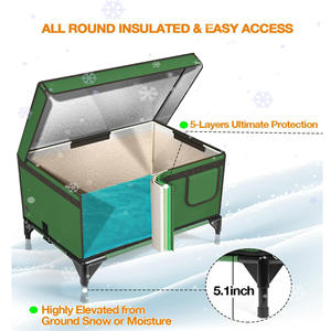 À la mode isolation de chauffage extérieur chat maison de naissance motif solide maison de chat pour chiens petits animaux meubles d'extérieur pour animaux de compagnie - Product Image 2