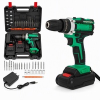 Perceuse à percussion 21V Lithium-Ion, kit d'outils électriques domestiques, perceuse électrique, tournevis électrique, perforateur, outils de quincaillerie