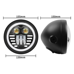 Faro de motocicleta de 6 pulgadas <span class=keywords><strong>LED</strong></span> Retro Vintage antiniebla, faro de haz Alto y Bajo, luz de circulación diurna, soporte <span class=keywords><strong>Cafe</strong></span> <span class=keywords><strong>Racer</strong></span> para Harley - Product Image 2