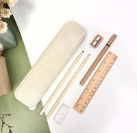 Ensemble de stylos en paille de blé, ensemble de stylos écologiques, ensemble de papeterie