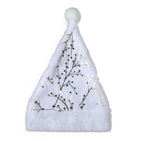 FF4714 fête de noël faveur flocons de neige or timbre noël père noël chapeau en peluche floue hiver adulte chapeau de noël