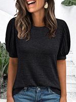 Convient aux occasions formelles et décontractées, ce pull à manches courtes pour femme, chic et professionnel, est à la fois mignon et tendance