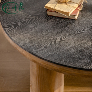 The Seventh Day Solid Wood <b>Round</b> Coffee <b>Table</b> Handmade Retro Paint Living Room Furniture X3086-LM - Product Image 3