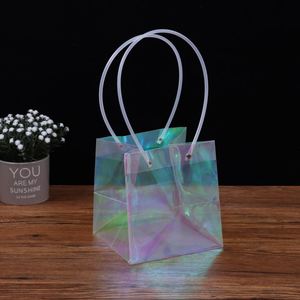 Wholesale Eco-Friendly Clear Frosted PVC Tote Bag Flexible Sewn Fabric Storage for Clothing Shopping or Gifts - Product Image 6