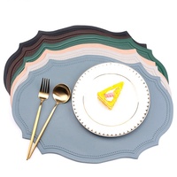 Sous-plat de table à manger rétro personnalisé en cuir PU, décoration, antidérapant, imperméable, isolant, sous-plat de table pour la maison, pour Noël