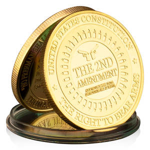 Estados Unidos 2ª Emenda Coleção Lembrança Moeda Banhado a ouro Metal Direito do Povo de Manter Bear Arms - Product Image 1