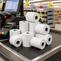 Gulungan Kertas Printer Thermal untuk Kertas Struk Kasir POS 35-80GSM Inti Kertas Pulp Kayu Pemasok Logo OEM