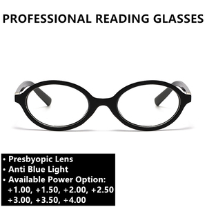 Gafas de Lectura de Óptica Delgada, Color Marrón Floral, Elipse Pequeña, <span class=keywords><strong>Lentes</strong></span> de Lectura Simples, <span class=keywords><strong>Anti</strong></span> Luz Azul, Presbicia +2.50 +1.50 para Mujer - Product Image 3