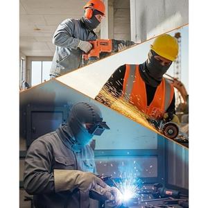 Cagoule et doublure de <span class=keywords><strong>casque</strong></span> en coton FR, protection contre les arcs électriques, conforme NFPA2112 CAT2, modèle FRCA8001, résistant au feu, coutures renforcées, pour le soudage - Product Image 6