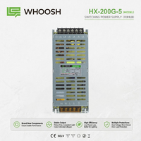 Alimentation LED WHOOSH 5V 40A 200W avec affichage, Driver AC/DC à découpage pour module d'écran LED mince et mur vidéo 200-240V