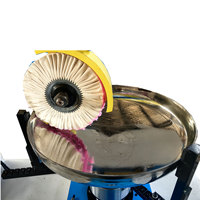 Machine de polissage métallique entièrement automatique CNC pour fonds de cuves et couvercles de cuves industrielles, avec moteur, boîte de vitesses, pompe, en acier inoxydable, Ra<=0.2um