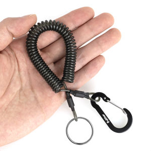 Pullther 26.5cm 伸縮式 紛失防止 フィッシング 安全ツール TPU製 釣り用 コイル ストラップ - Product Image 5