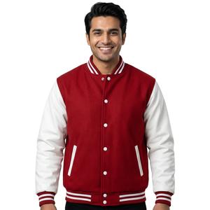แจ็คเก็ตเบสบอลลำลองแบบมีโลโก้สั่งทำขายส่ง แจ็คเก็ต Letterman แจ็คเก็ตเบสบอลสำหรับผู้ชาย - Product Image 1